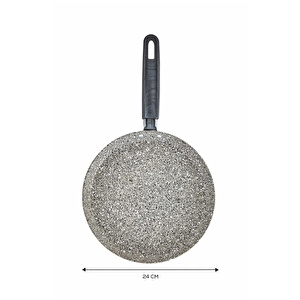 Karaca Dark Silver Biogranit Gözleme ve Krep Tava 24 cm görseli 2