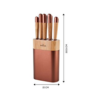 Karaca Maple Rosegold 6 Parça Bıçak Seti görseli 2