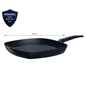 Karaca Biodiamond Antibakteriyel Kulp İndüksiyon Tabanlı Grill Tava 28 Cm görseli 3