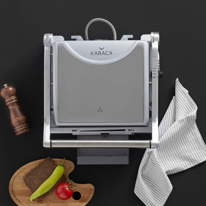 Karaca Inox Granit Izgara ve Tost Makinesi 2000W Paslanmaz Çelik görseli 1
