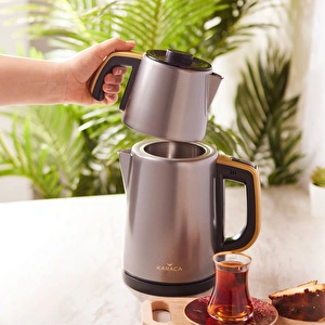 Karaca Retro Tea Antrasit Çay Makinesi  görseli 2