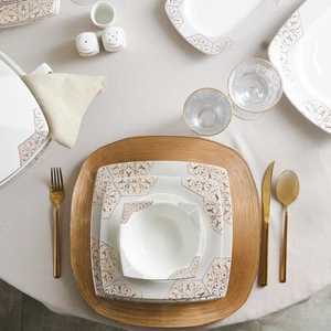 Karaca Rhona Gold Cream 60 Parça 12 Kişilik Yemek Takımı görseli 3