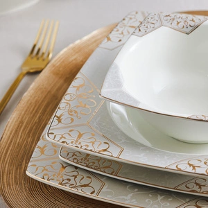 Karaca Rhona Gold Cream 60 Parça 12 Kişilik Yemek Takımı görseli 4