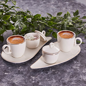 Karaca Leaf 2 Kişilik Kahve Fincanı Takımı 70 ml görseli 1