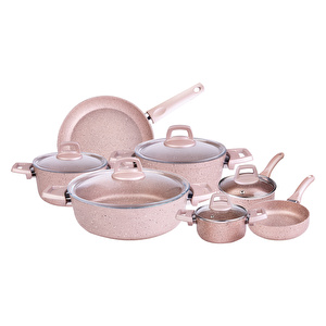 Karaca Biogranit Rosegold 12 Parça Tencere Seti görseli 4