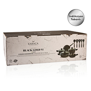 Karaca Biogranit Blackgold New İndüksiyon Tabanlı 13 Parça Tencere Seti görseli 23