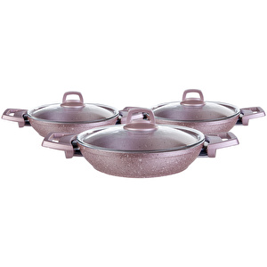 Karaca Biogranit Rosegold 6 Parça Sahan Seti görseli 3