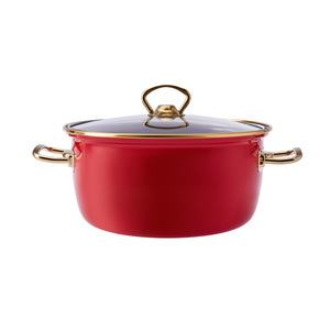 Karaca Mutfaksever Retro Emaye Kızartma Tenceresi Kırmızı 22 cm görseli 6