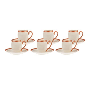 Karaca Iznik Copper 6 Kişilik Kahve Fincanı Takımı 90 ml görseli 2