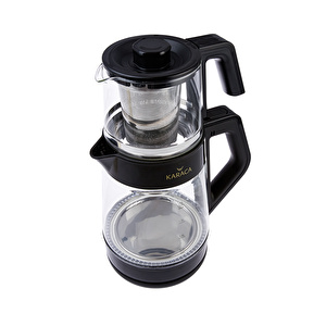 Karaca Black Cam Led Işıklı Çay Makinesi görseli 3