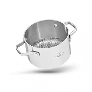 Karaca Powersteel 3Ply 316+ İndüksiyon Tabanlı Petekli Çelik Mini Tencere 10 Cm görseli 2