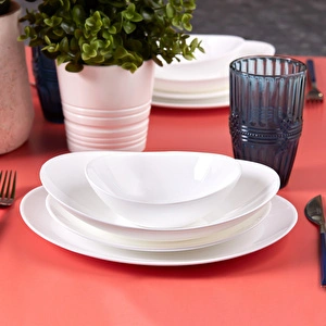 Karaca White Pure 24 Parça 6 Kişilik Yemek Takımı görseli 3