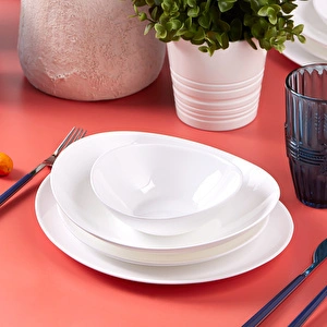 Karaca White Pure 24 Parça 6 Kişilik Yemek Takımı görseli 6