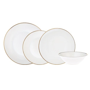Karaca Elegance Bone Alicia 24 Parça 6 Kişilik Yemek Takımı Gold görseli 4
