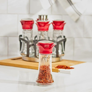 Karaca Nori Round 7 Parça Baharat Takımı Red görseli 2