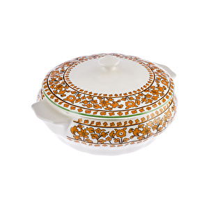 Karaca Paye Selçuklu Serisi Sarı Porselen Tencere 2650 ml görseli 2