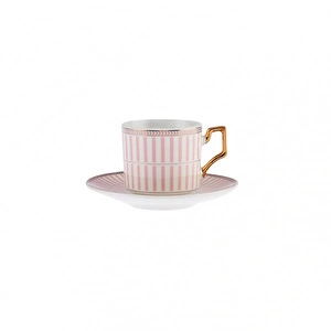  Karaca Jolly Pink Thin Line  6 Kişilik Kahve Fincan Takımı 100 ml görseli 6