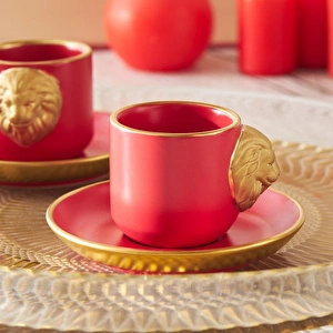 Karaca Lion 2 Kişilik Kahve Fincanı Takımı 75 ml görseli 2