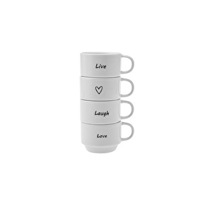 Karaca Lovely Laugh 4 Kişilik Espresso ve Kahve Fincan Takımı 100 ml görseli 5