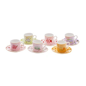 Karaca Fruitee 6 Kişilik Kahve Fincan Takımı 90 ml görseli 3