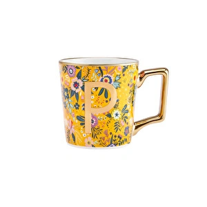 Karaca Flower P Harfli Kupa 350 ml görseli 4