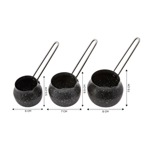 KARACA BİOGRANİT STEEL PLUS CEZVE TAKIMI SİYAH görseli 9