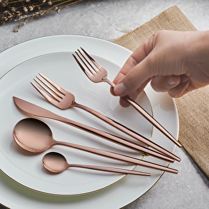 Karaca Orion Rosegold 6 Kişilik 30 Parça Çatal Kaşık Bıçak Takımı   görseli 2