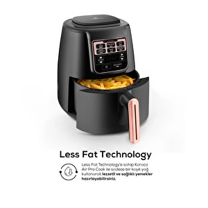 Karaca Air Pro Cook XL 2 in 1 Konuşan Airfryer Rosegold 4L görseli 3