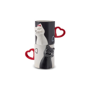 Karaca Love Cat Kalpli 2'li Kupa 310 ml görseli 6