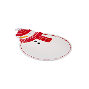 Karaca New Year Snowman Sunum Tabağı 27 cm görseli 3