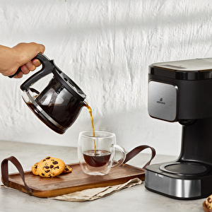 Karaca Coffee Brew Inox 2 in 1 Aroma Özellikli Filtre Kahve ve Çay Demleme Makinesi görseli 5