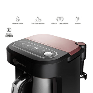 Karaca Hatır Barista Pro Konuşan Latte ve Türk Kahve Makinesi Rosegold görseli 7