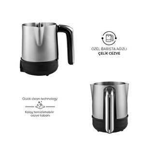 Karaca Hatır Barista Pro Konuşan Latte ve Türk Kahve Makinesi Rosegold görseli 8
