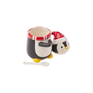 Karaca New Year Penguin Kaşıklı Kupa/Mug 350 ml görseli 3
