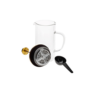 Karaca Pia Çift Cidarlı Borosilikat Cam French Press 350 ml Gold görseli 2