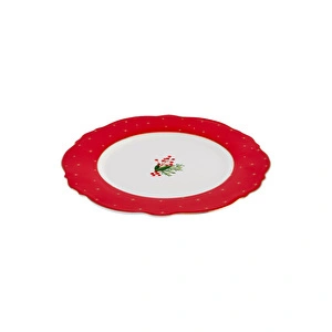 Karaca New Year Dreamy Puantiyeli Pasta Tabağı 22 cm görseli 2