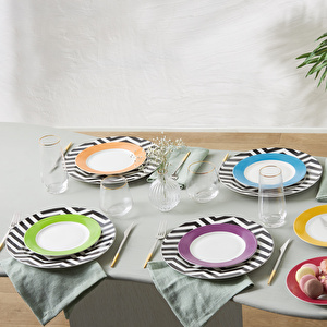 Karaca Zigzag Porselen 12 Parça 6 Kişilik Yemek Takımı görseli 2