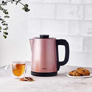 Karaca Tea Break 2 in 1 Çelik Su Isıtıcı Çay Makinesi Rosegold Inox görseli 2