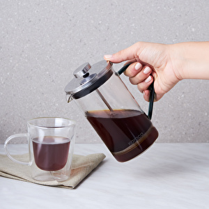 Karaca Coffe Bean Borosilikat Cam French Press Cool Green 600 ml görseli 2