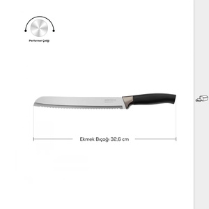 Karaca Helios Ekmek Bıçağı Black 32 cm görseli 3