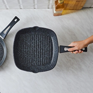 Karaca Defne Biogranit Tava-Grill Set Black görseli 6