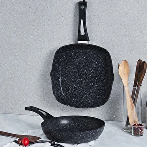 Karaca Defne Biogranit Tava-Grill Set Black görseli 3
