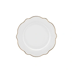 Karaca Daisy Wave Shape Bol Kaseli Porselen  27 Parça 6 Kişilik Yemek Takımı Gold görseli 4