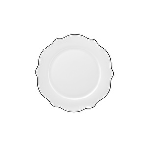 Karaca Daisy Wave Shape Bol Kaseli Porselen 27 Parça 6 Kişilik Yemek Takımı Platinium  görseli 4