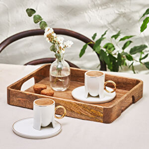 Karaca Adel Beyaz 2 Kişilik Espresso Fincanı 75 ml görseli 1