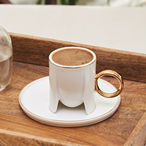 Karaca Adel Beyaz 2 Kişilik Espresso Fincanı 75 ml görseli 3