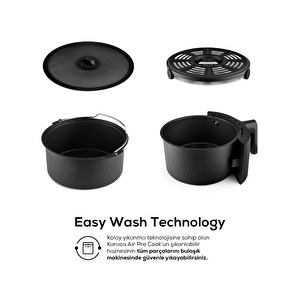 Karaca Air Pro Cook XL 2 in 1 Konuşan Airfryer Space Gray 4 Kişilik görseli 6