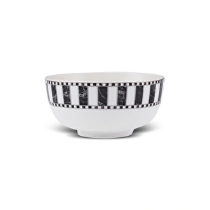 Karaca Damalı Çizgi Porselen Noodle Kasesi 14 cm görseli 2