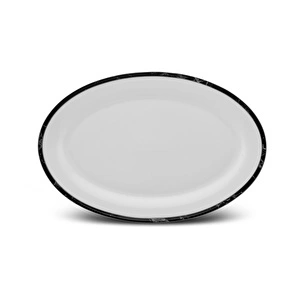 Karaca Damalı Küçük Porselen Kayık Tabak 30 cm görseli 2