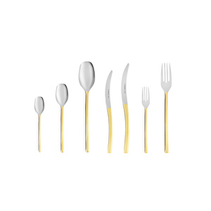 Karaca Dora 316+ Çelik 84 Parça 12 Kişilik Premium Gold Çatal Kaşık Bıçak Seti Kutulu görseli 2